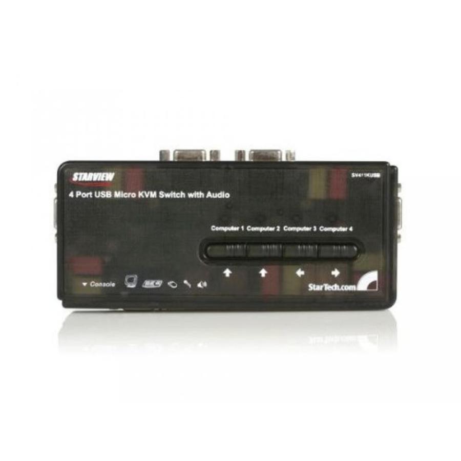 外付け機器 STARTECH 4-port mini USB kvm switch kit wcables & audio switching SV411KUSB