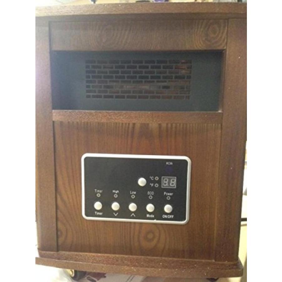 電子ファン 1500-Watt Radiant Infrared Portable Heater - Espresso