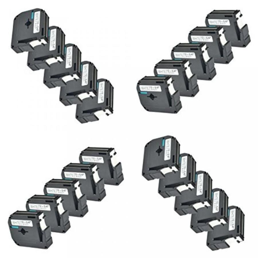 ホームシアター Black on White Label Tape Compatible for Brother M-K231 MK231 M231 P-Touch PT55BM PT55S PT65 PT65SB PT70 PT80 PT85 PT90 PT100 PT110