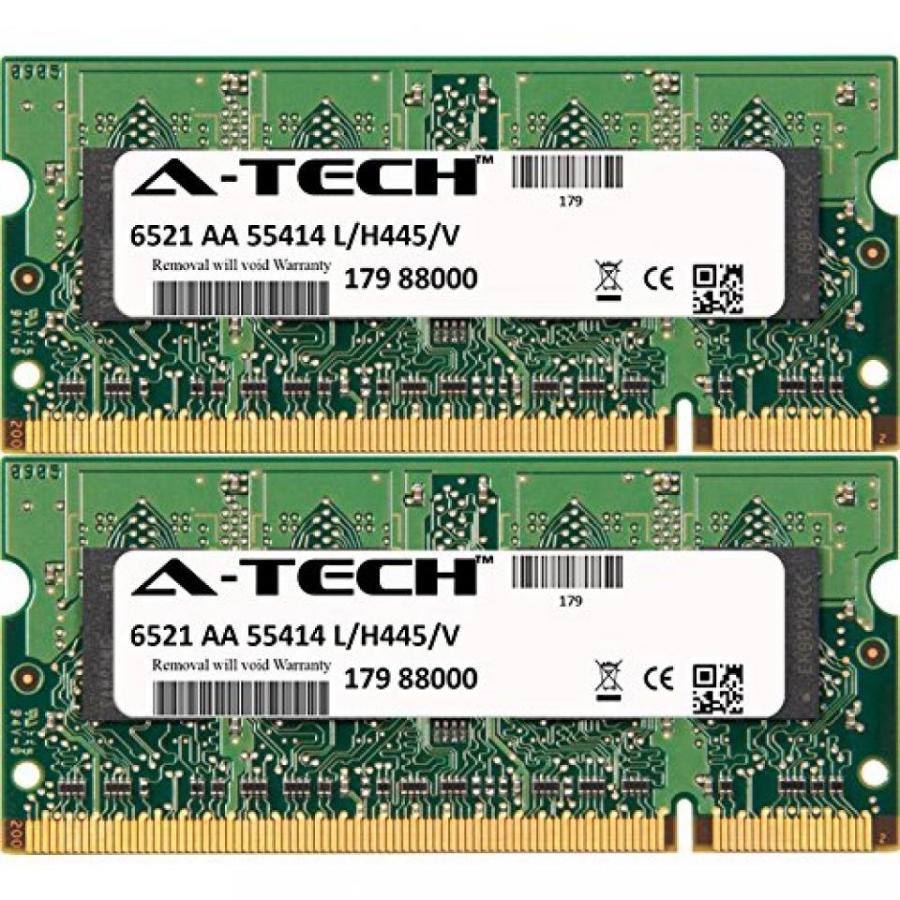 メモリ A-Tech 2GB KIT 2x 1GB HP-Compaq Presario Notebook V5202TU V5204NR V5204US V5205NR V5207NR V5209US V5214EA V5215EA V5215LA V5216EA V5218LA