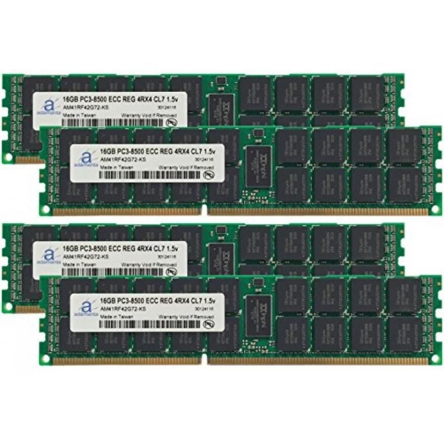 ゲーミングPC Adamanta 64GB (4x16GB) Server Memory Upgrade for Dell Precision R5500 DDR3 1066Mhz PC3-8500 ECC Registered 4Rx4 CL7 1.5v