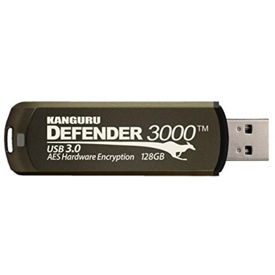 データストレージ Kanguru Solutions KDF3000-4G PRO Defender 3000 Secure FIPS Hardware Encrypted, USB Flash Drive, 4 GB, Brown｜sonicmarin