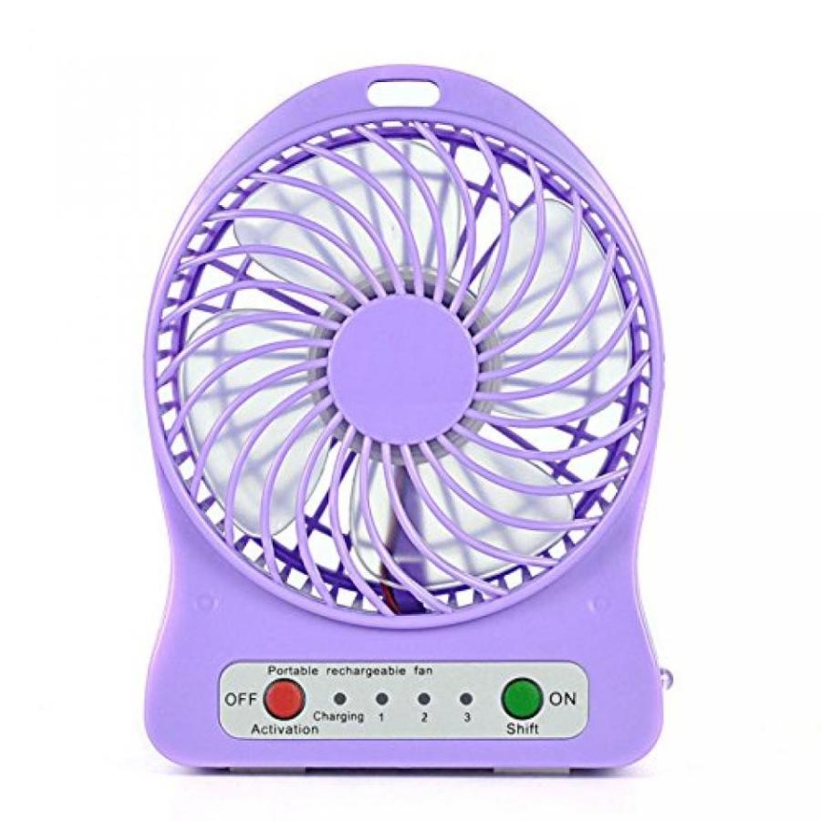 電子ファン Portable Fans Battery Operated Portable Rechargeable USB Desk Pocket Mini Fan Handheld Travel Blower Air Cooler (5, Purple)