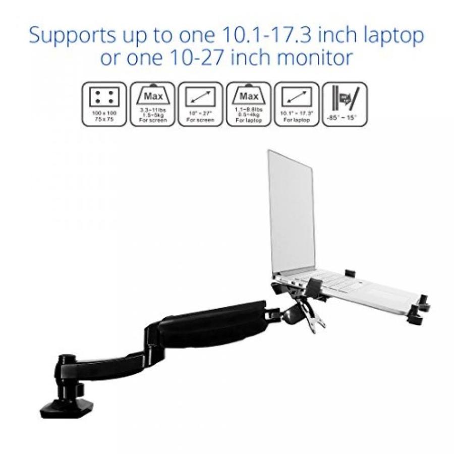 2 in 1 PC Fleximounts 2-in-1 Full Motion Gas Spring Arm Desk Laptop Monitor Mount｜sonicmarin｜06