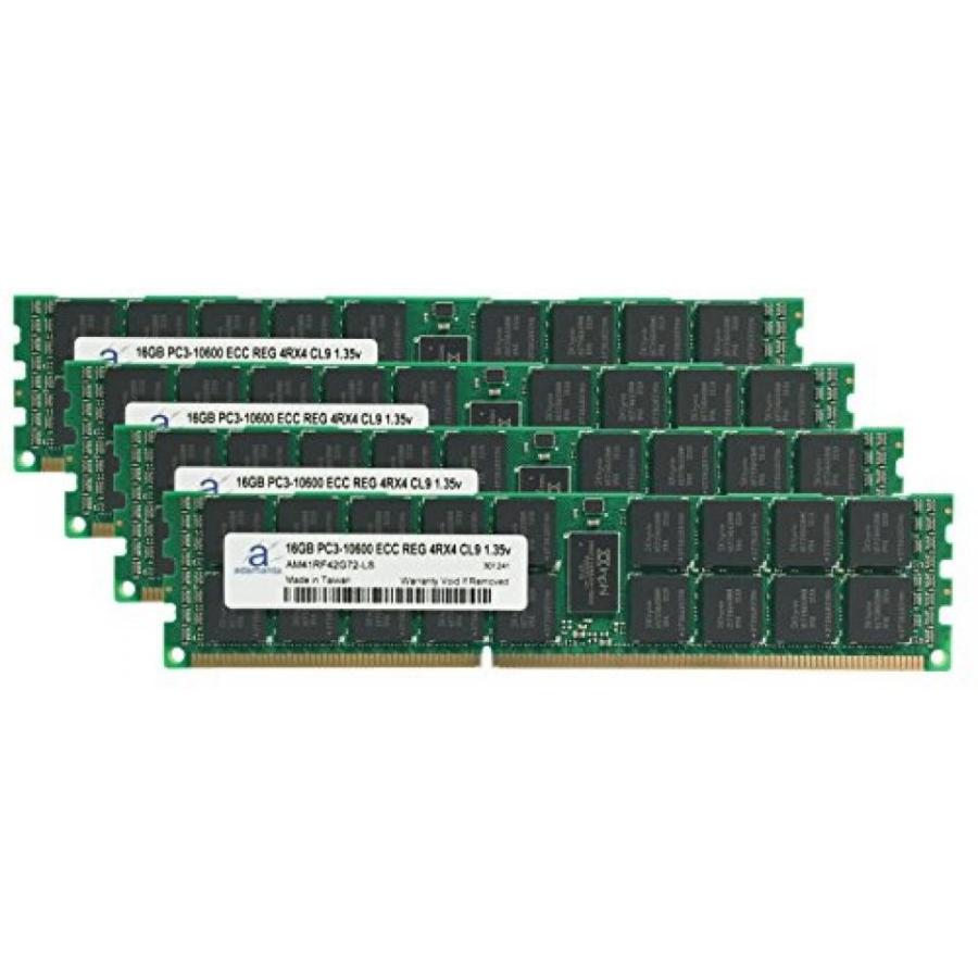 ゲーミングPC Adamanta 64GB (4x16GB) Server RAM Upgrade for Dell Precision T7500 DDR3 1333Mhz PC3-10600 ECC Registered 4Rx4 CL9 1.35v