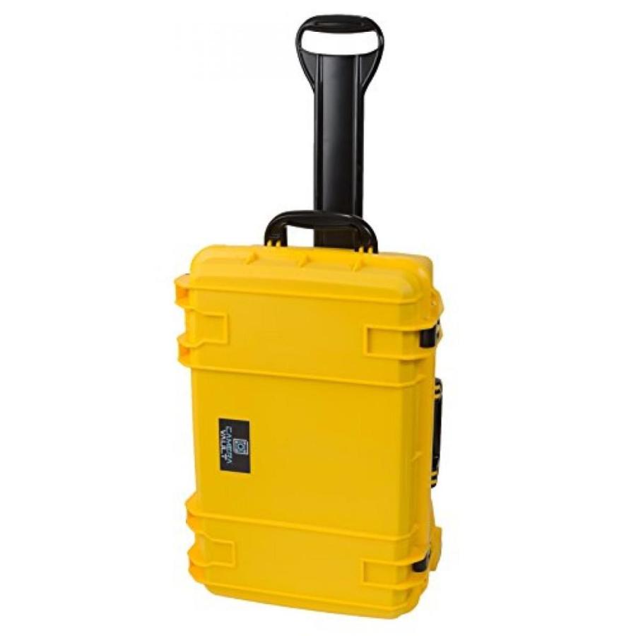 在庫限り特価品 ドローン Camera Vault 3D Robotics SOLO Yellow Wheeled Travel Case with Black Waterjet Cut Foam in Seahorse 920 Case for 3DR SOLO (fits drone with