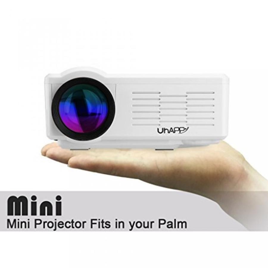 ホームシアター Uhappy Multimedia Mini LED Projector 800 Lumens LCD LED Display Home Theatre Cinema 640480 USBSDVGAHDMIAVMicro USBATV (Ivory)