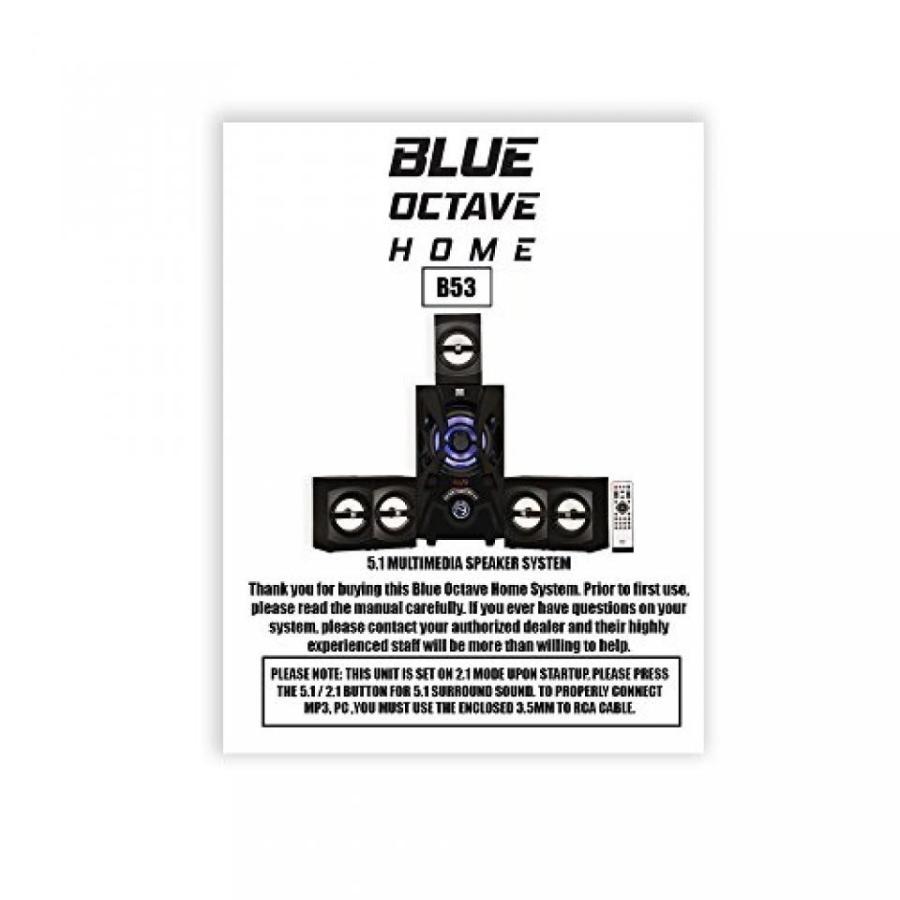 メール便不可 ブルートゥースヘッドホン Blue Octave B53 Home 5.1 Bluetooth FM Speaker System with Optical Input and 5 Extension Cables