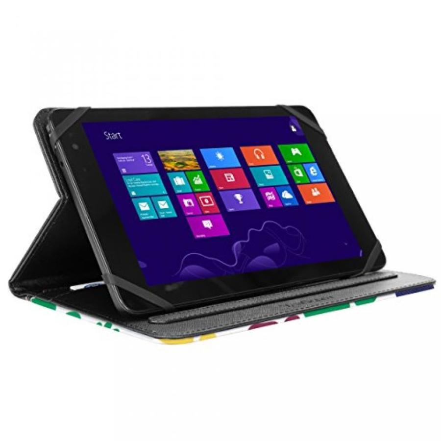 ヘッドセット VanGoddy Mary 2.0 Standing Portfolio Case for Lenovo Tab 2 A10-70 10.1 inch Tablet with Black Bluetooth Speaker, Colorful Dog Paw｜sonicmarin｜05