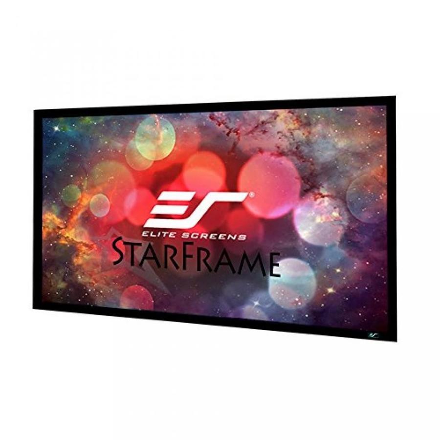 ホームシアター Elite Screens StarFrame Series, 135-inch 16:9, Active 3D - 4K Ultra HD Fixed Frame Home Theater Projector Screen, SF135HW2