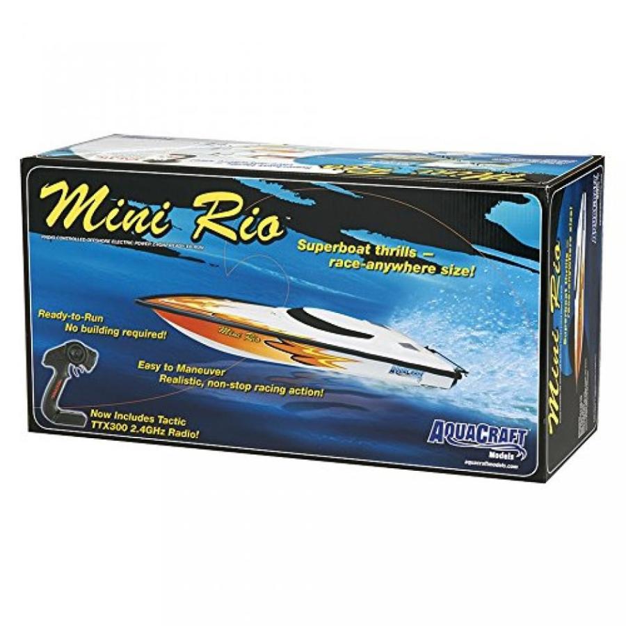 電子おもちゃ Aquacraft Models RTR Remote Control RC Boat: Mini Rio Offshore Electric Superboat with 2.4GHz Radio, Servos, 2 in 1 Waterproof Receiver｜sonicmarin｜03