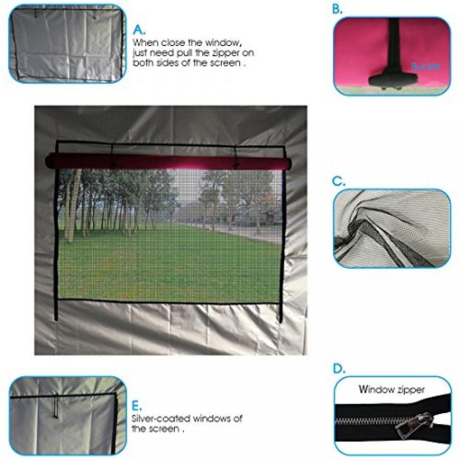 テント Quictent Privacy 8'x8' Pink EZ Pop Up Party Tent Canopy Gazebo Mesh Curtain Waterproof｜sonicmarin｜06