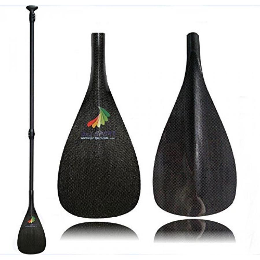 サーフィン Z&J SPORT High Performance Lightweight 3-Piece Adjustable Carbon Fiber SUP Paddle For SUP Board Surfing (WM， 68-87)