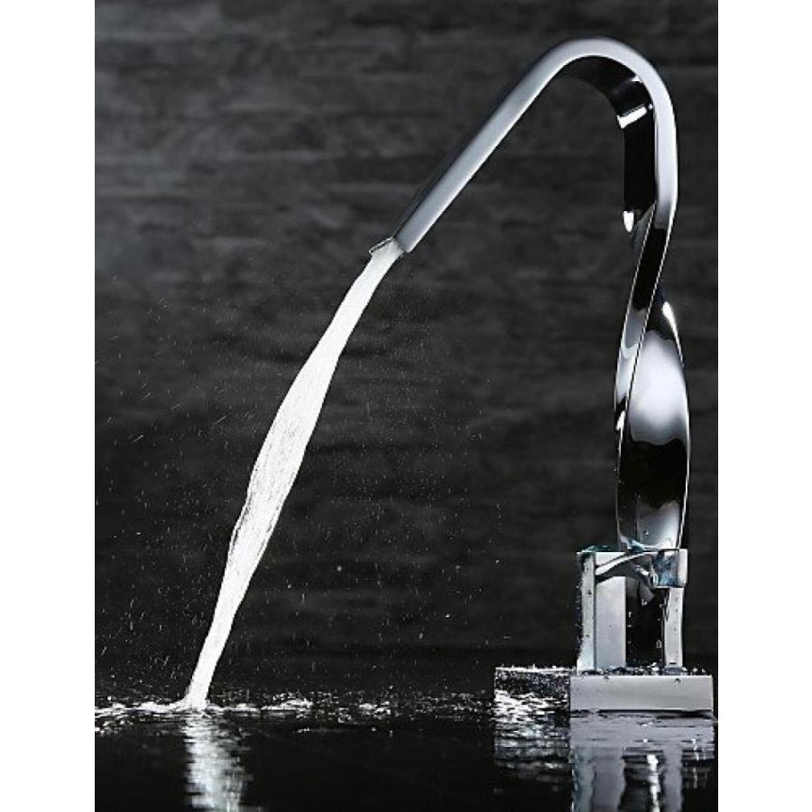 ミキサー Ling@ Basin mixer Contemporary Chrome Finish Brass One Hole Single Handle Bathroom Sink Faucet
