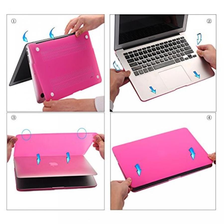 お待たせ! ヘッドセット Egiant-Macbook 13.3New Case(A1369A1466) - Rubberized Hard Shell Protective Case With Soft Keyboard Skin Cover For Macbook Air 13.3