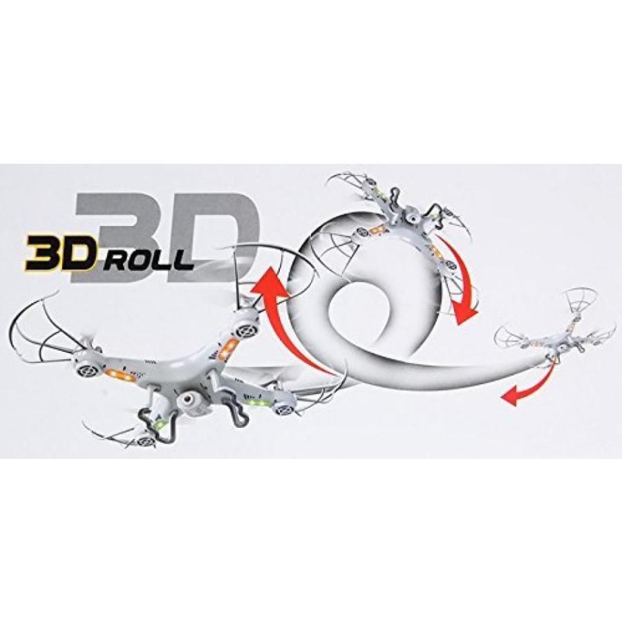 早い者勝ち訳あり！ ドローン Flymemo BAYANGTOYS X8 RC Quadcopter 4 Channel 6 Axis Gyro 2.4G Drone2.0MP Camera360 Degree EversionHeadless Mode White 【T1217411422】(44073円)