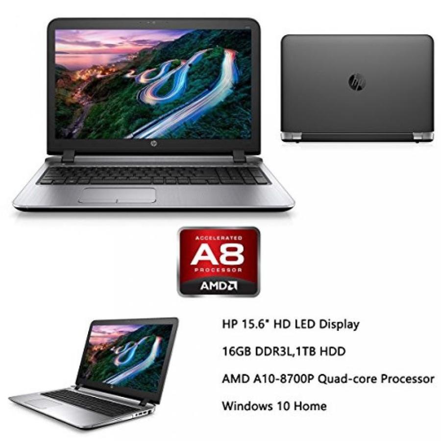 ブルートゥースヘッドホン 2016 HP Probook 15.6" Premium High Performance Laptop, AMD Quad Core A10-8700P up to 3.2GHz, 16GB RAM, 1TB HDD, AMD Radeon｜sonicmarin