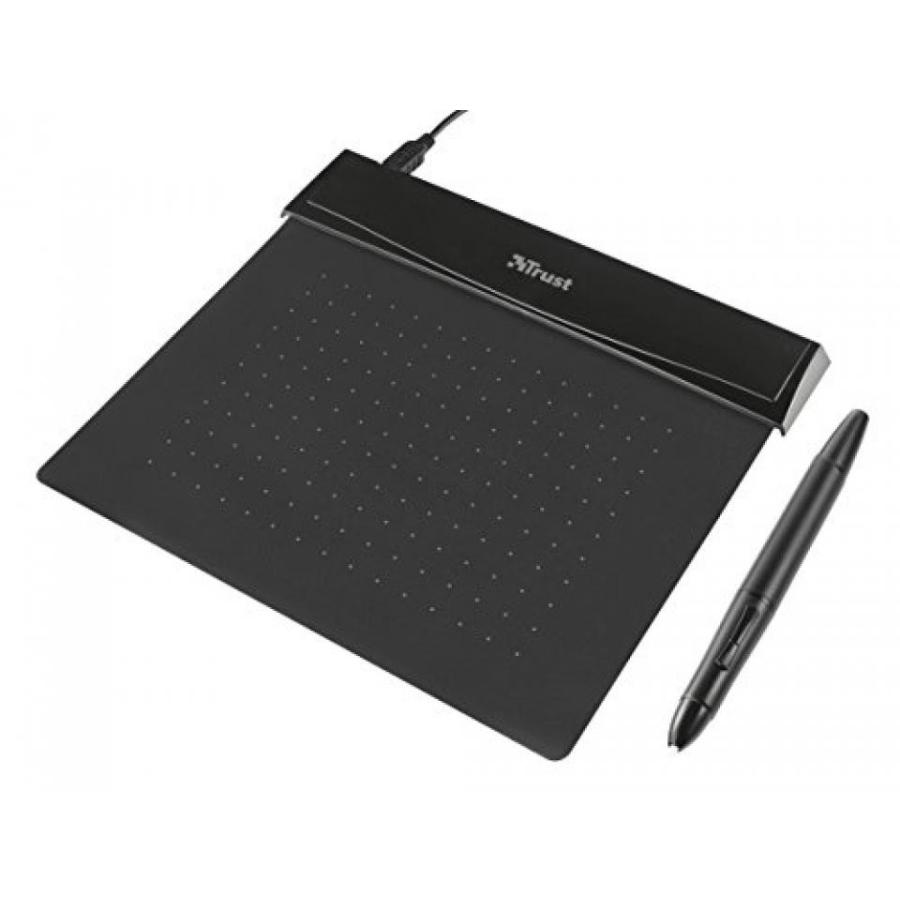 ゲーミングPC Trust Flex Design Graphic Tablet with Ergonomic Wireless Stylus (Working Space: 140 X 100 Mm), Black｜sonicmarin