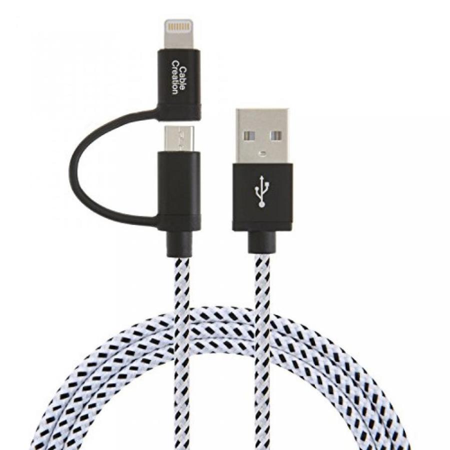 2 in 1 PC [Apple MFi Cerfified] 2-in-1 Lightning to USB Data Sync Charge Cable， Lightning Micro USB 2-in-1 Cable for iPhone 6 6S 6Plus iPad Air mini