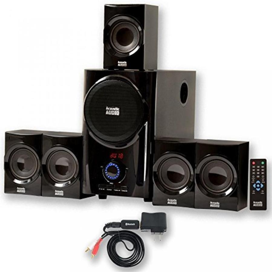ブルートゥースヘッドホン Acoustic Audio AA5160 Home Theater 5.1 Speaker System with USB SD and Bluetooth Multimedia