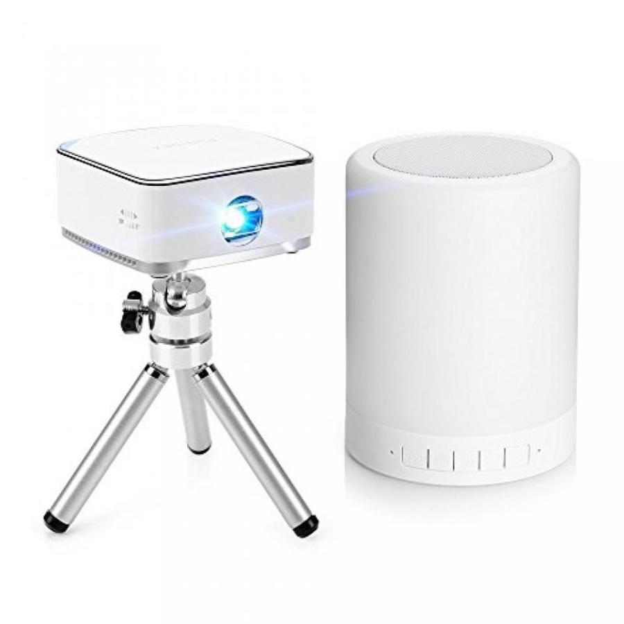 プロジェクター Lightwish Mini Portable Wireless DLP Projector with Mini Tripod,Remote,Night Light Bluetooth Speaker for Apple iPhone 6 6plus 5s｜sonicmarin