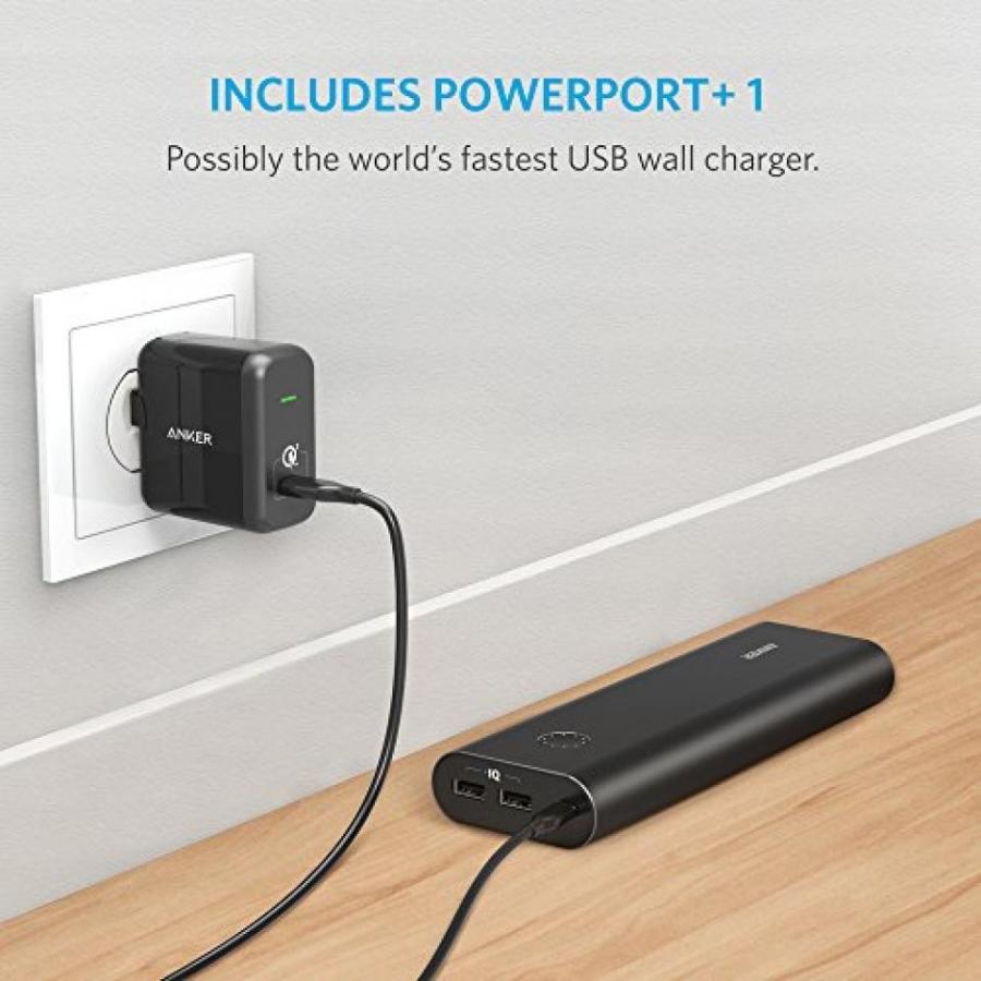 電源 Anker PowerCore+ 20100 USB-C Ultra-High-Capacity Premium External BatteryPortable ChargerPower Bank with PowerPort+ 1 Wall Charger for Apple｜sonicmarin｜05