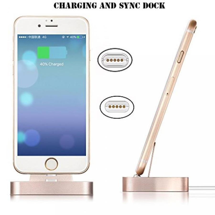 2 in 1 PC Magnetic iPhone Charger Dock,Kupx 2 in 1 Magnetic iPhone and Samsung Charger Dock, Lightning Charging and Sync Dock for iPhone5 5S 6 6S｜sonicmarin