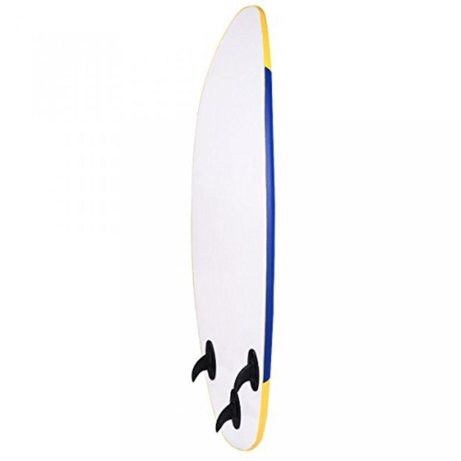 サーフィン Giantex 6' Surfboard Surf Foamie Boards Surfing Beach Ocean Body Boarding Red (Yellow & Blue)｜sonicmarin｜06