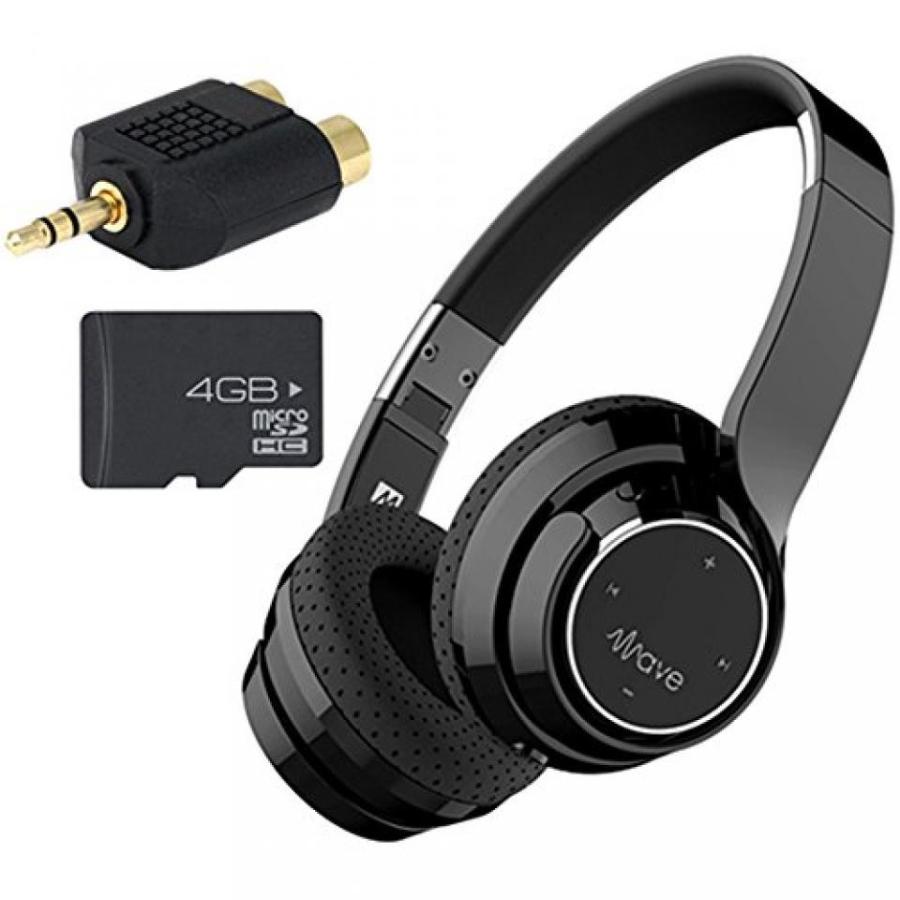 ブルートゥースヘッドホン MEElectronics Wave Bluetooth Wireless On-Ear Headphones with Headset Functionality includes Bonus Extreme Speed 4GB MicroSD