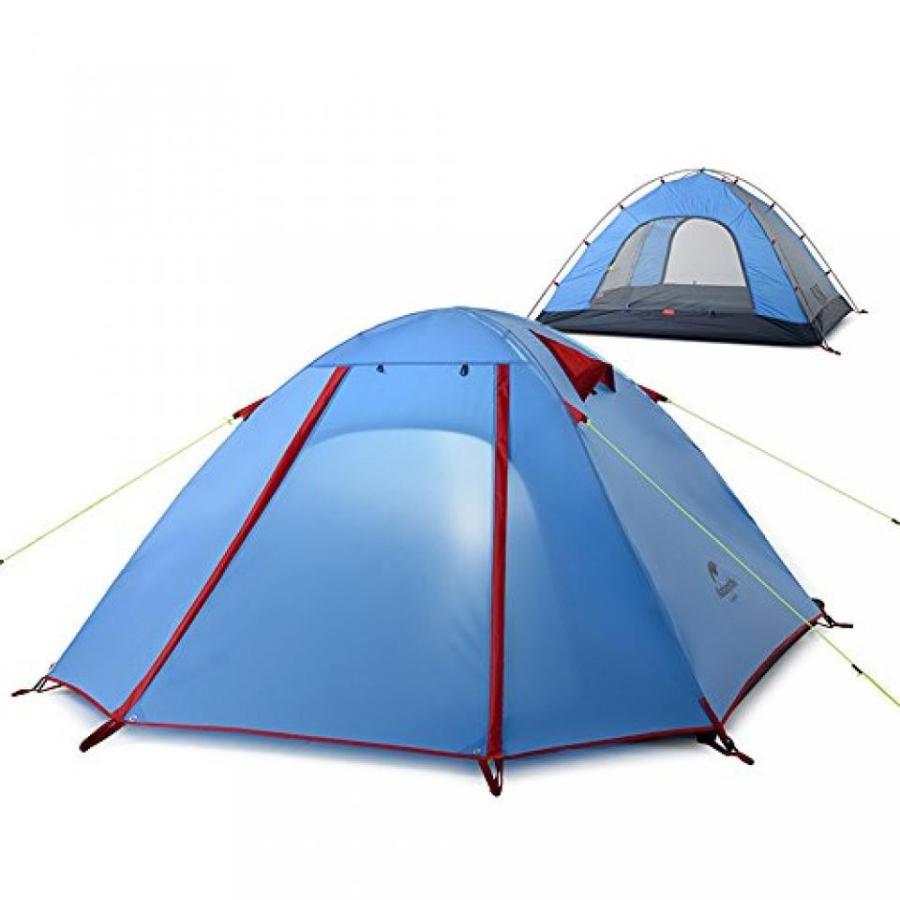 テント VINQLIQ 2 3 4 Person Double Layer Waterproof Windproof Camping Tent Skylight 3 Season Aluminium Rod for Travel Hiking Hunting Fishing