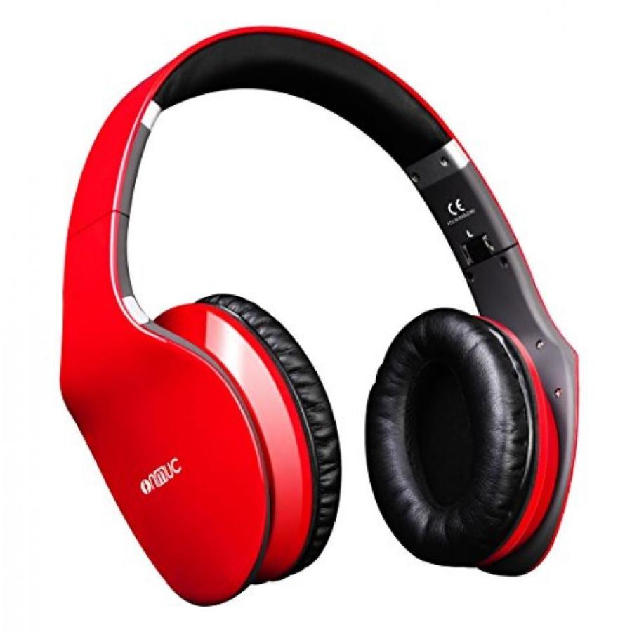 ブルートゥースヘッドホン ONMUC L380 Touch Control Wireless Headphones (Red)