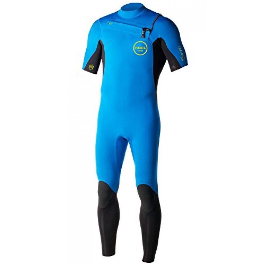 サーフィン Xcel Infiniti Comp X2 2mm Short Sleeve Full Wetsuit (Blue, MS