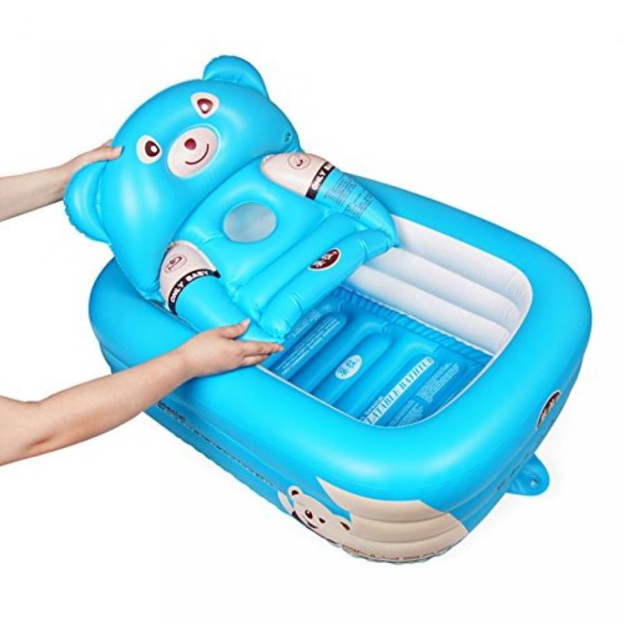 幼児用おもちゃ Baby bathInflatable Queen thickened children wash potKids folding poolNewborn baby tub-A｜sonicmarin｜03