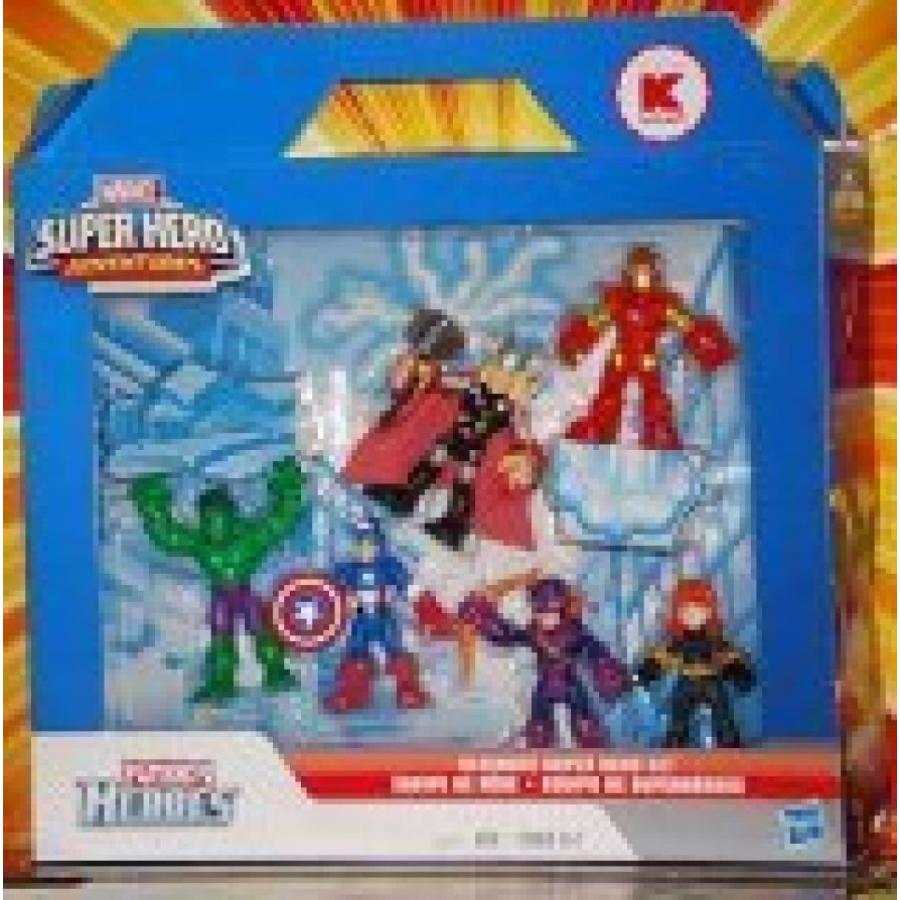 ロボット Marvel Super Hero Adventures Exclusive Figures Ultimate Super Hero Set (Hulk Thor Iron Man Captain America Hawkeye and Black Widow) 6-Pack｜sonicmarin