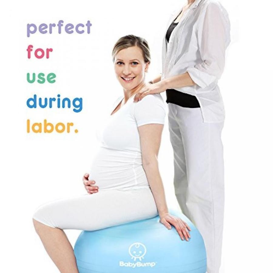 幼児用おもちゃ Baby Bump Birth Ball w Base Legs - Yoga - Anti-burst - Pump - Pregnancy - Prenatal Fitness - Induces Labor - Soothes Babies - Doulas｜sonicmarin｜02