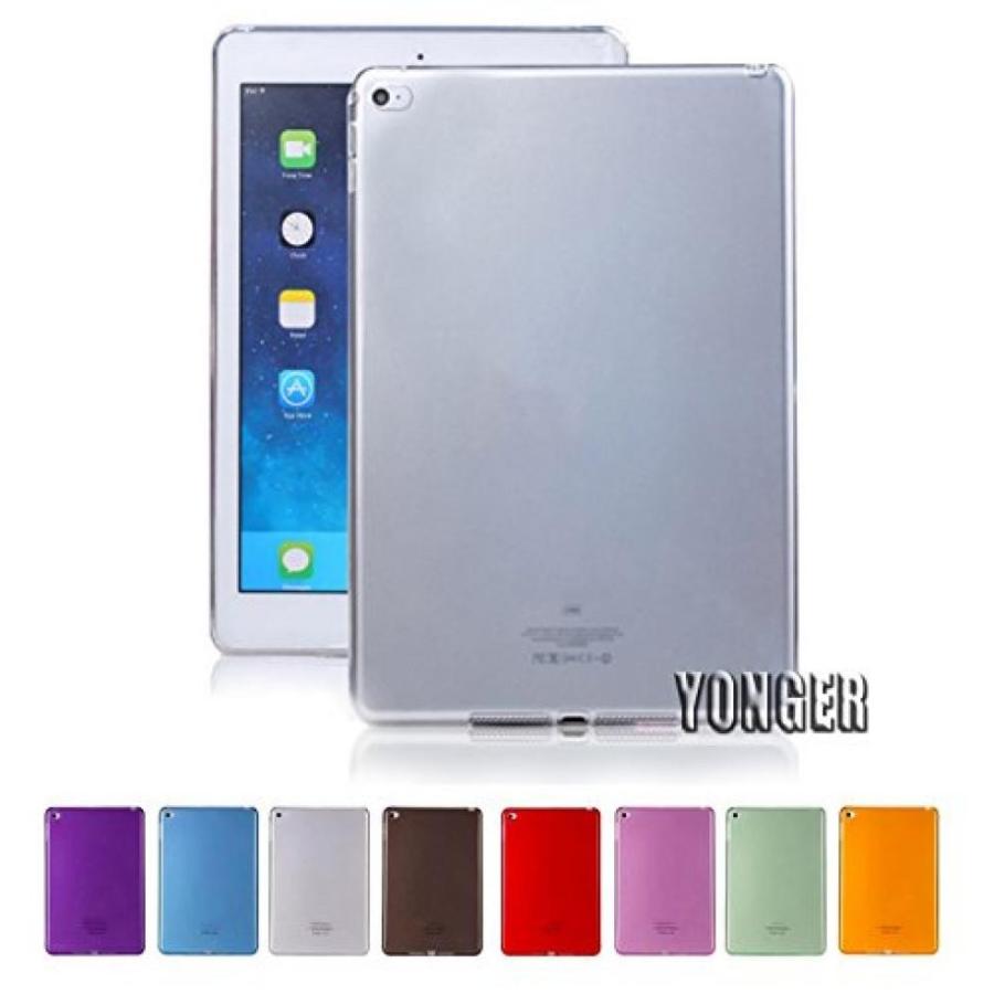 2 in 1 PC Yonger Transparent Slim Profile Silicon Cover Soft TPU Tablet Computer Case for iPad air iPad 6 White