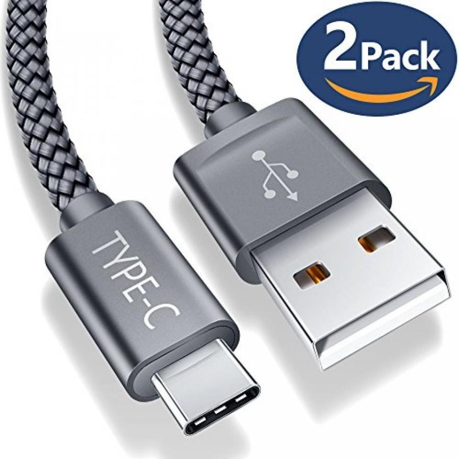 2 in 1 PC USB Type C Cable,JSAUX (6.6FT) USB C to USB 2.0 Fast charger Nylon Braided Cord for Samsung Galaxy Note 8 S8 S8 plus,Pixel XL,Moto Z Z2,LG｜sonicmarin
