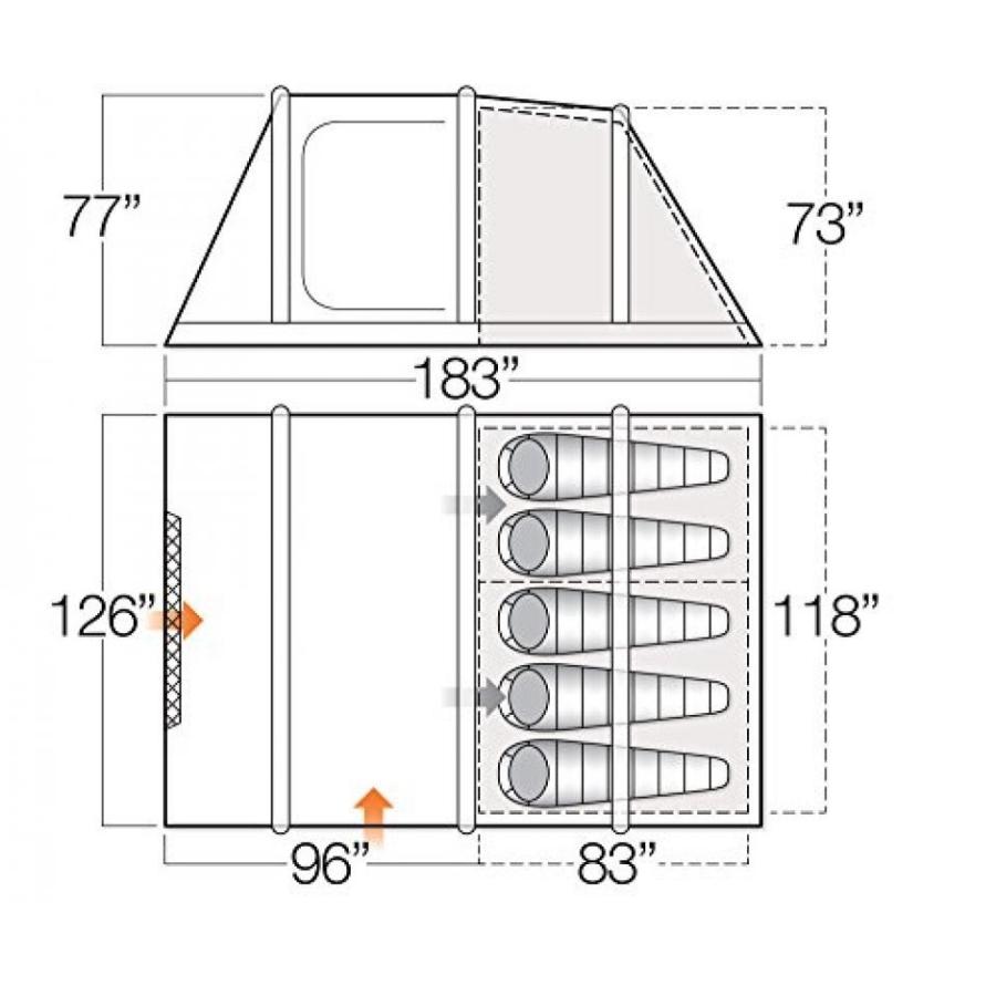 テント Vango 5 Person Odyssey Air 500 Tent, Epsom｜sonicmarin｜05