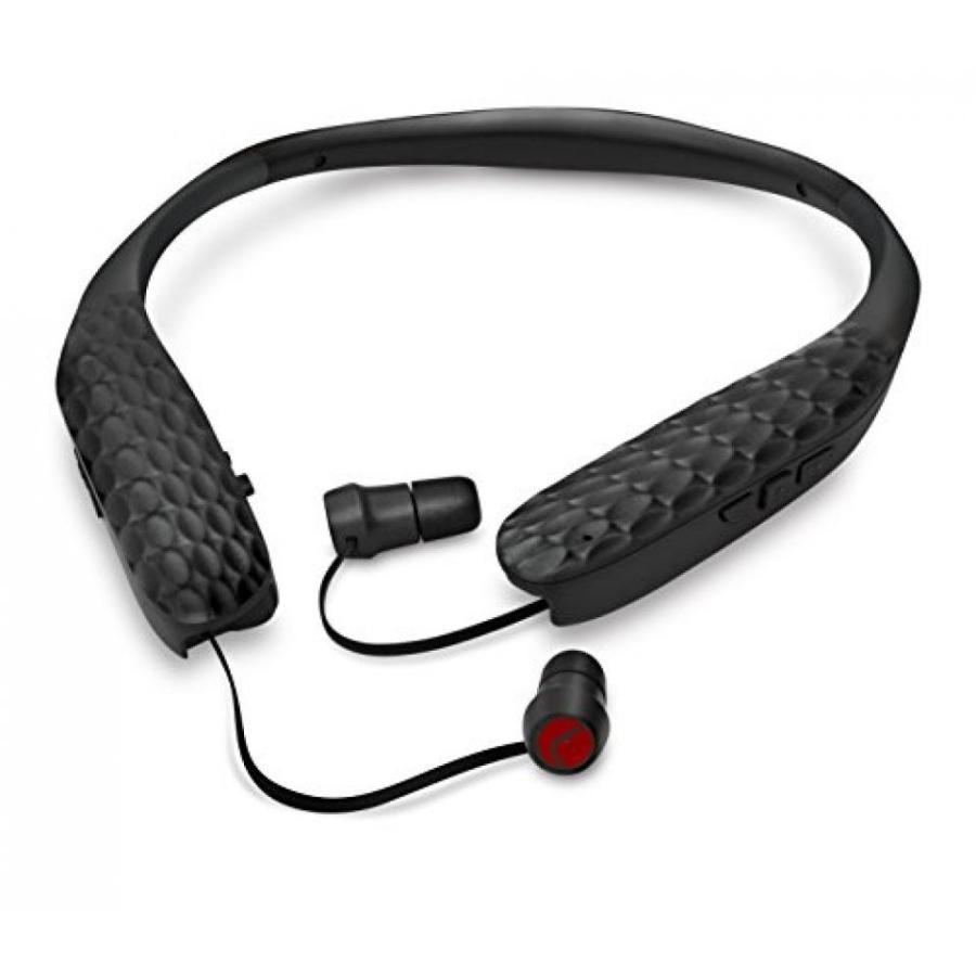 ブルートゥースヘッドホン Lucid Audio AMPED HearBand Sound Amplifying Bluetooth Neckband Earbud Headphones - Black