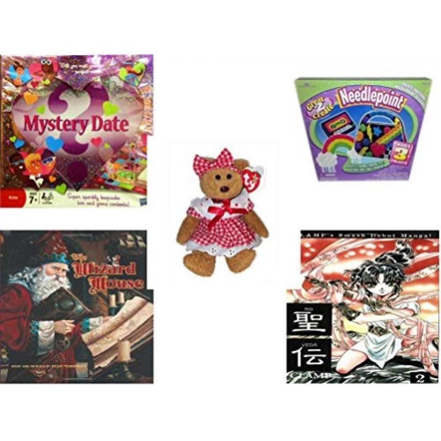 幼児用おもちゃ Girl's Gift Bundle - Ages 6-12 [5 Piece] - Mystery Date Sparkle and Shine Game - Great 2 Create Needlepoint Makes 3 Projects. Toy - Ty｜sonicmarin