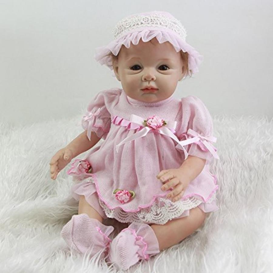 幼児用おもちゃ Lovely Cute Reborn Girl Doll Princess Silicone Newborn Babies Toy 22 Inch Lifelike Dolls With Silicone Arms Kids Birthday Xmas Gift｜sonicmarin