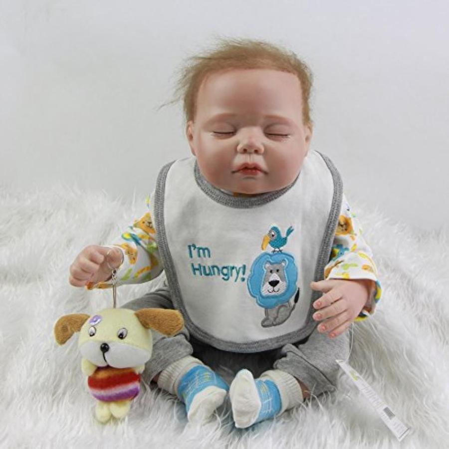 幼児用おもちゃ Adorable Silicone Sleeping Baby Doll 20 Inch Lifelike Reborn Babies Boy Newborn Dolls Toy With Rooted Mohair Kids Birthday Gift｜sonicmarin