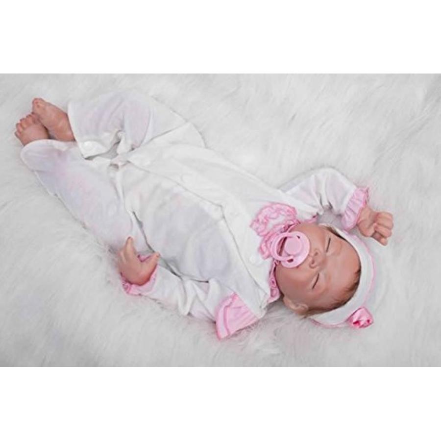 幼児用おもちゃ 20 Inch Reborn Sleeping Babies Girl Silicone Realistic Baby Doll Newborn Princess Dolls Toy With White Clothes For Collection｜sonicmarin｜06