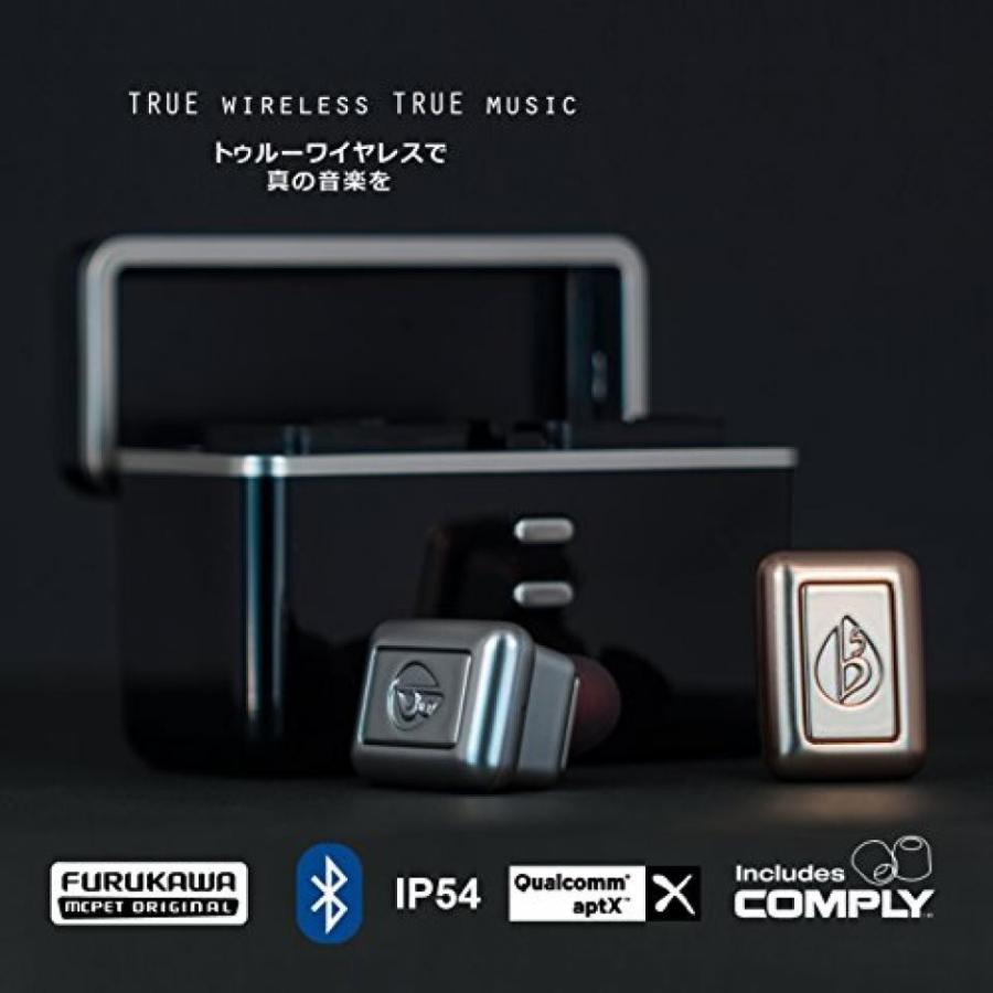 ブルートゥースヘッドホン fFLAT5 Aria Two True Wireless Bluetooth Hi-Fi Stereo Earbuds with Mic， COMPLY Memory Foam Tips， and Portable Charging Case