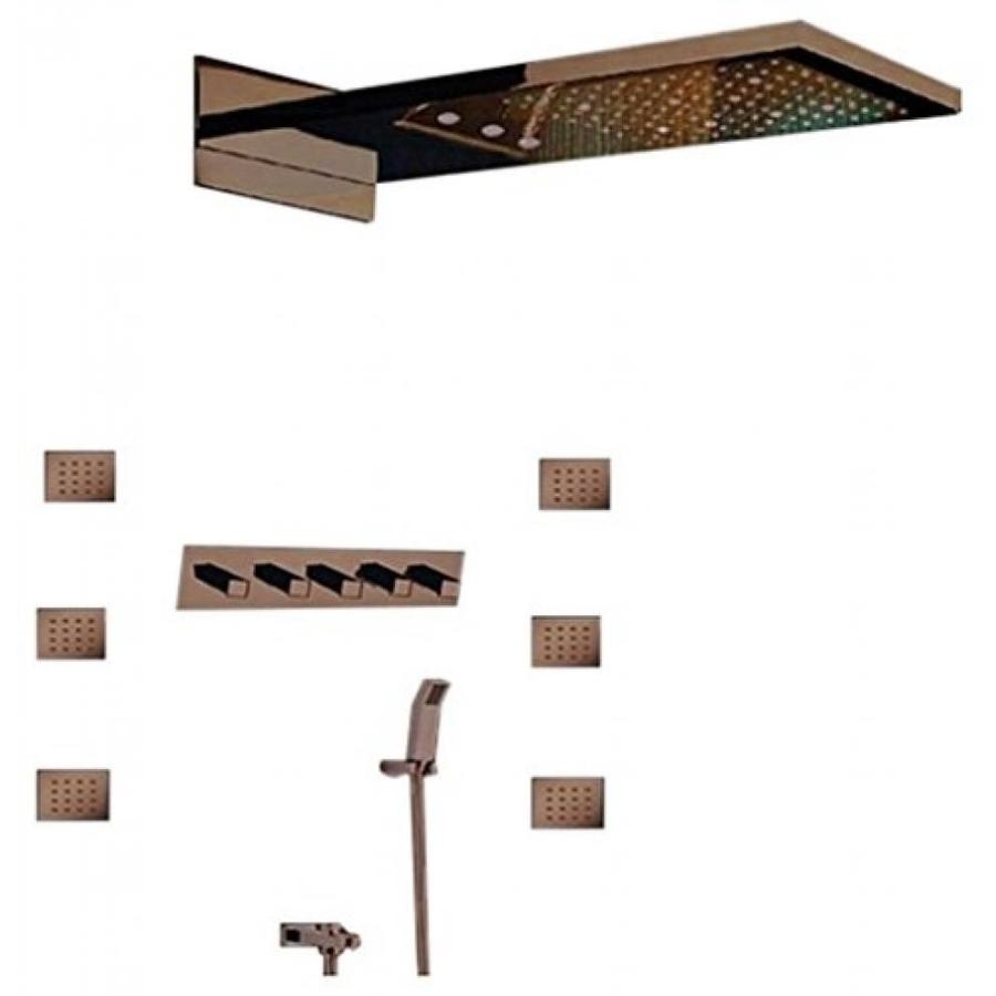 シャワーヘッド Fontana Lima Oil Rubbed Bronze Finish Ultra Shower Set