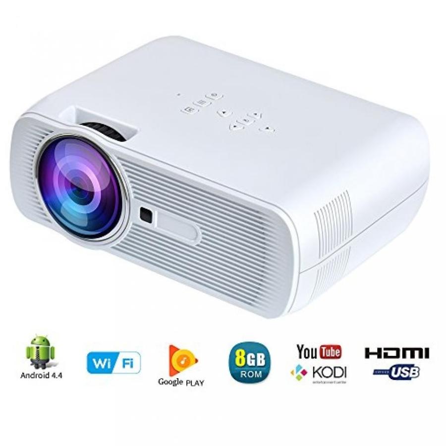 ホームシアター Yuntab WiFi Wireless Portable Video Mini Projector BL80 1200 Lumens LED Home Theater Support PC Laptop TV Box and More with HDMI TV
