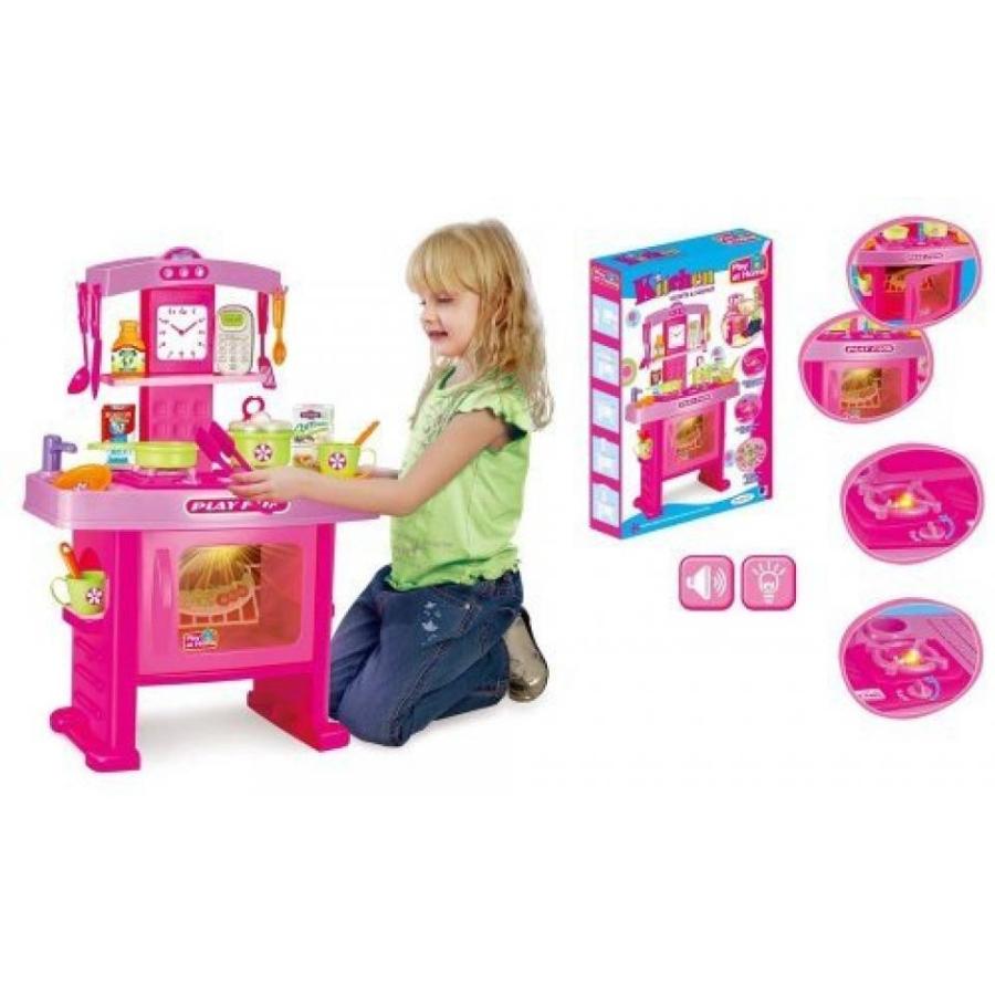 電子おもちゃ LIGHT & SOUND CHILDRENS GIRLS PINK ELECTRONIC KITCHEN OVEN MICROWAVE COOKING TOY by KITCHEN