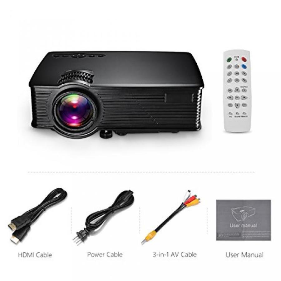 プロジェクター VicTsing Mini LCD Video Projector, Multimedia Home Theater Movie Projectors Support 1080P HDMI USB SD Card VGA AV for Home Cinema TV｜sonicmarin｜02