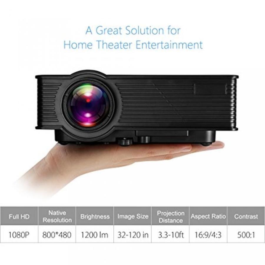 プロジェクター VicTsing Mini LCD Video Projector, Multimedia Home Theater Movie Projectors Support 1080P HDMI USB SD Card VGA AV for Home Cinema TV｜sonicmarin｜06