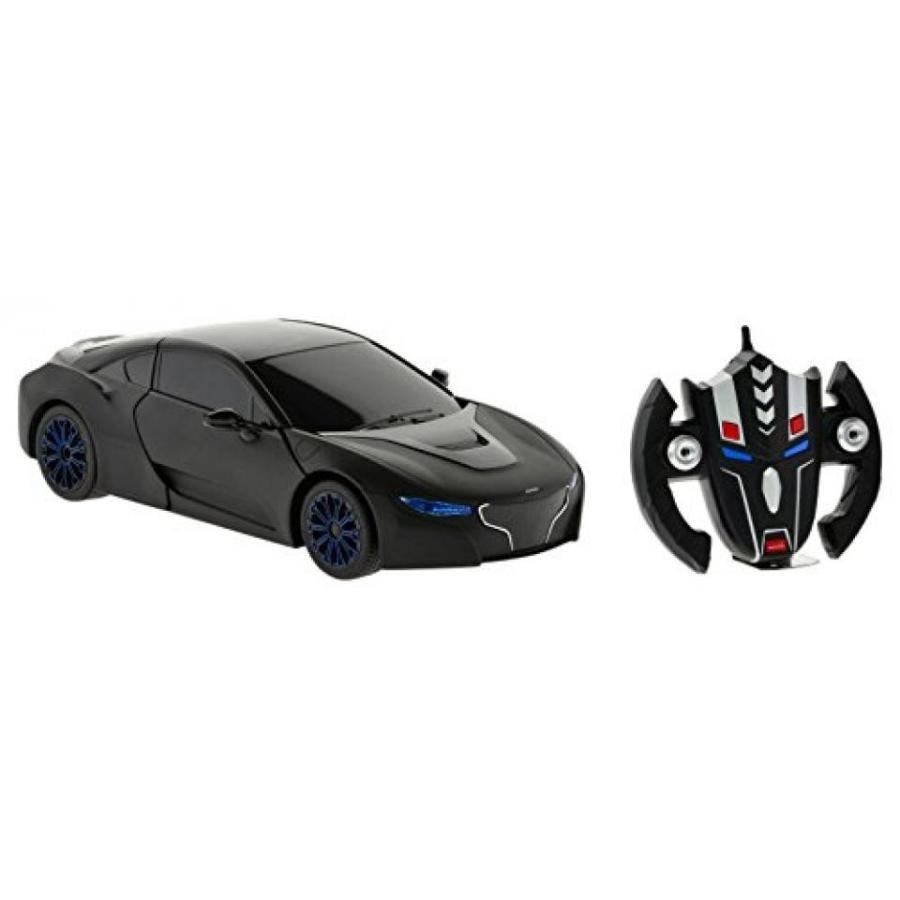 ロボット CIS-Associates Car To Robot Transformer 2.4 GHz with Lights Sound & Rechargeable Batteries (Scale 1:14)， Black